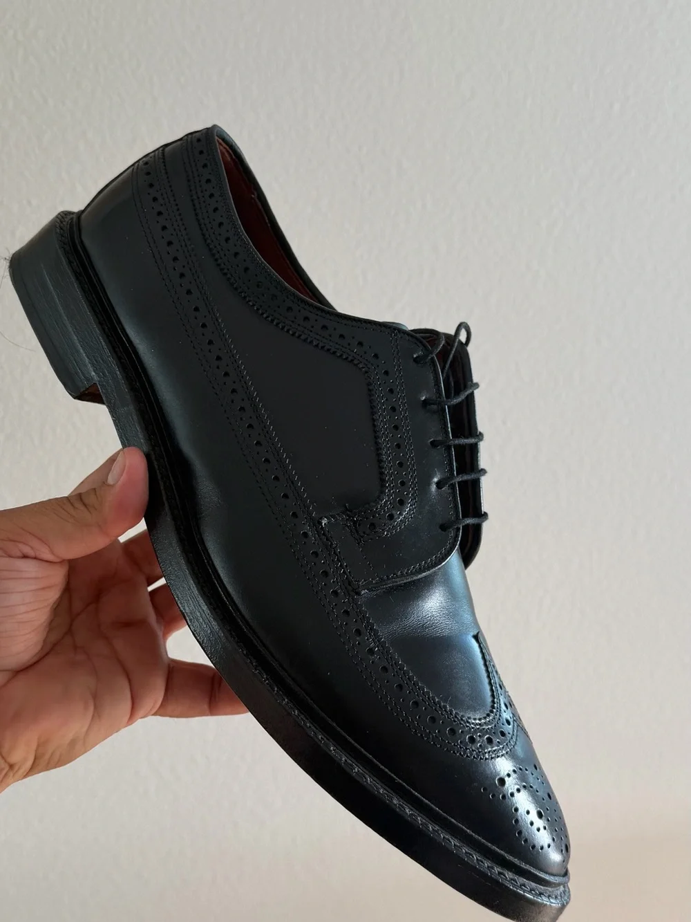 Allen Edmonds Men MacNeil Wing Black-Handcrafted in USA 12 D